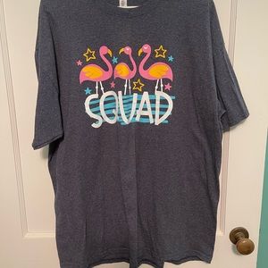 Flamingo squad tee shirt